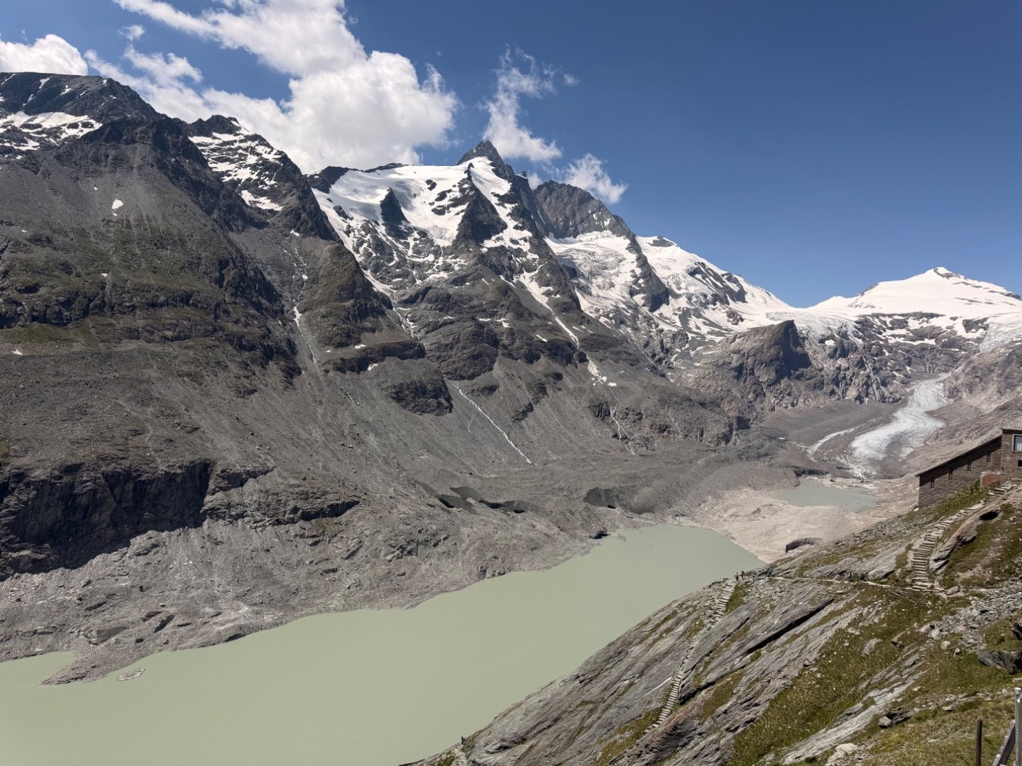 The Pasterze Glacier and the Grossglockner summit seen from Kaiser-Franz-Josefs-Hoehe