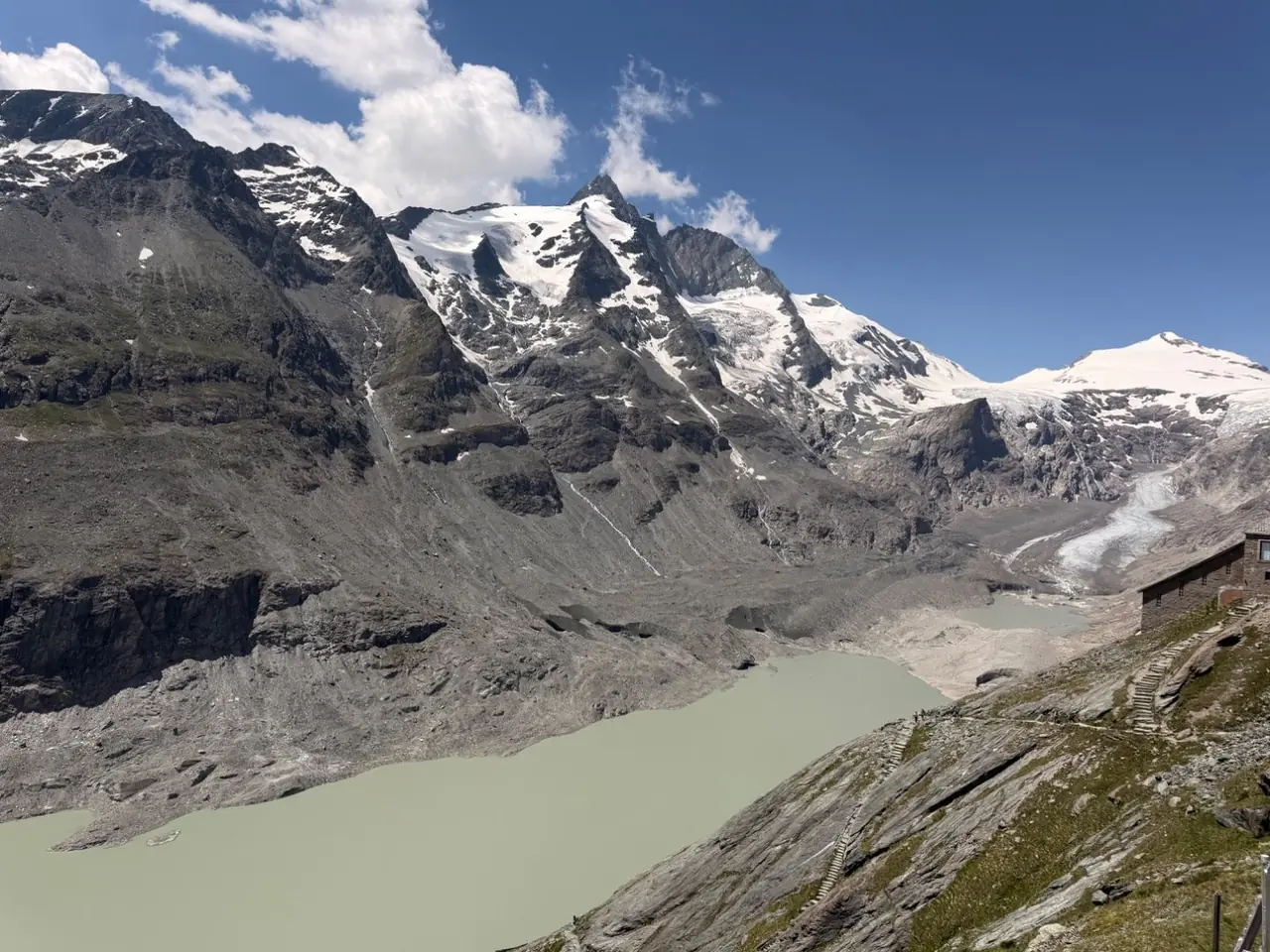 The Pasterze Glacier and the Grossglockner summit seen from Kaiser-Franz-Josefs-Hoehe
